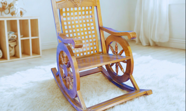 Teak Wood Rocking Chair – Solid Wood Resting & Relaxation Chair (CMP-0003T)